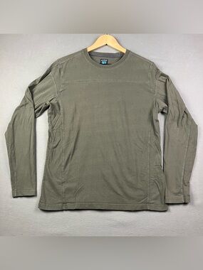 Kuhl Men’s Long Sleeve Shirt Size Small Organic Cotton Dark Green Hiking Outdoor